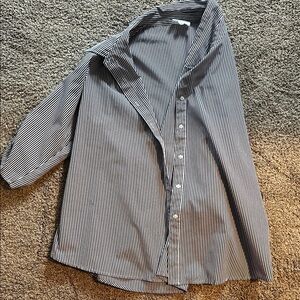 Women's Striped Button Down Shirt